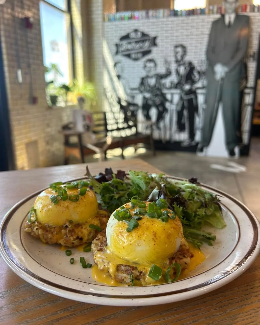 Tomorrow&rsquo;s brunch special is a doozy!  Crabby Benedict - housemade crab cakes topped with poached eggs, housemade hollandaise sauce, and green onion.  Served with a simple salad.  Brunch is every Sunday 10-2, find the full menu at www.oldbakery