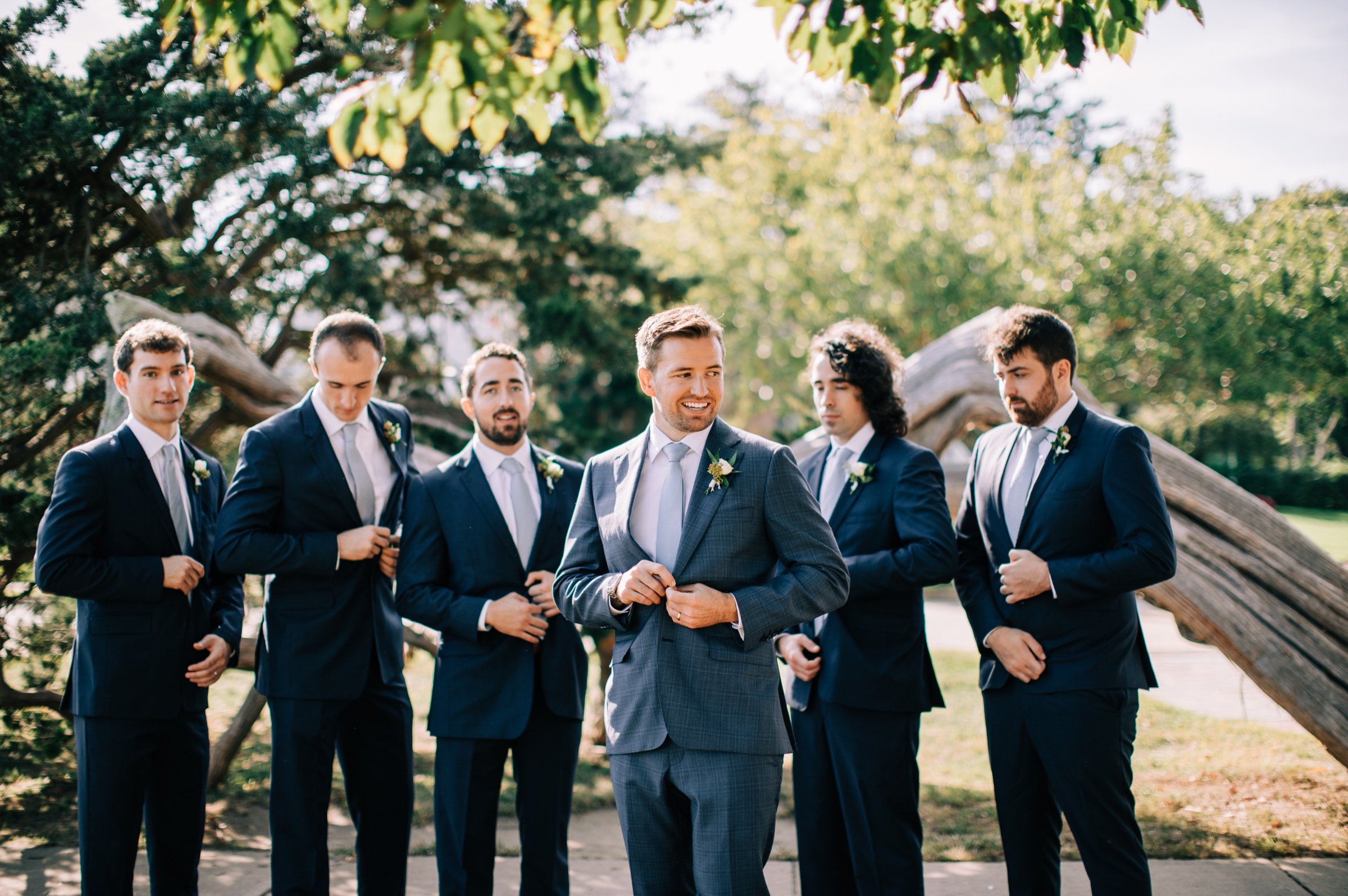 48_Groom with groomsmen bay head new jersey wedding.jpg