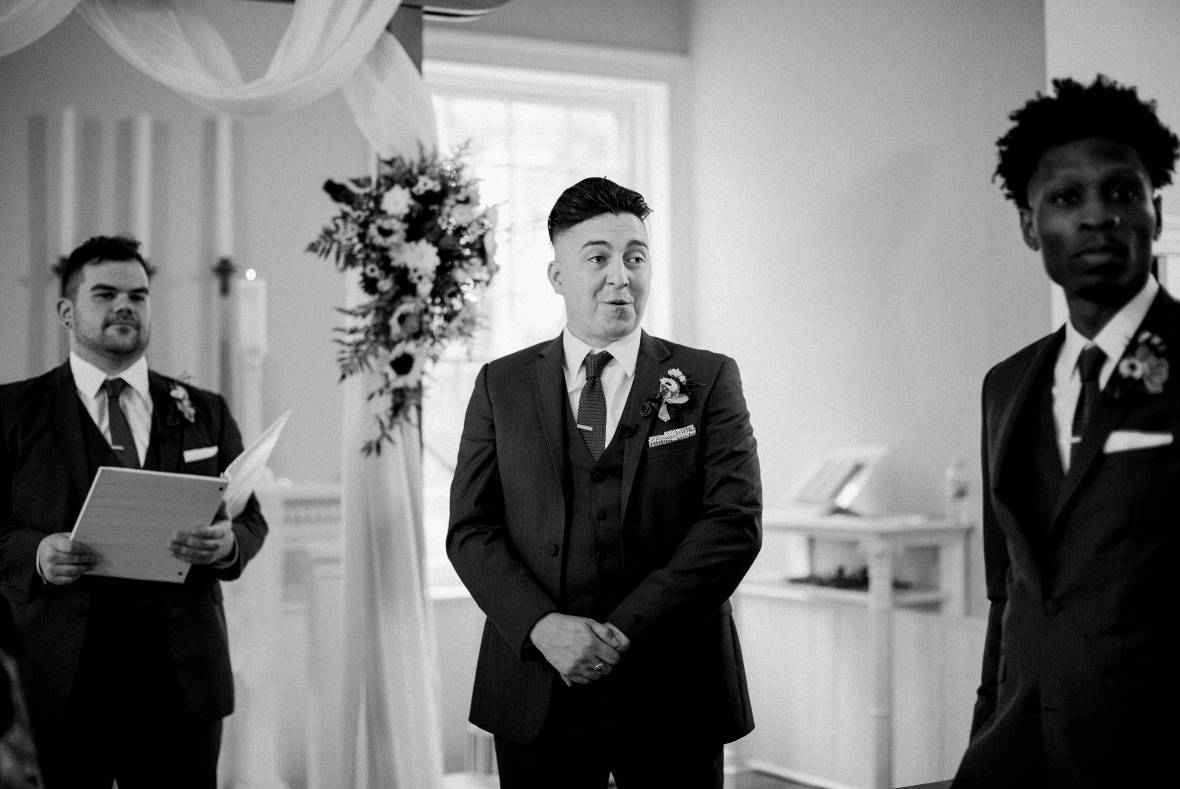 16_groom first look allaire state park wedding ceremony new jersey.jpg