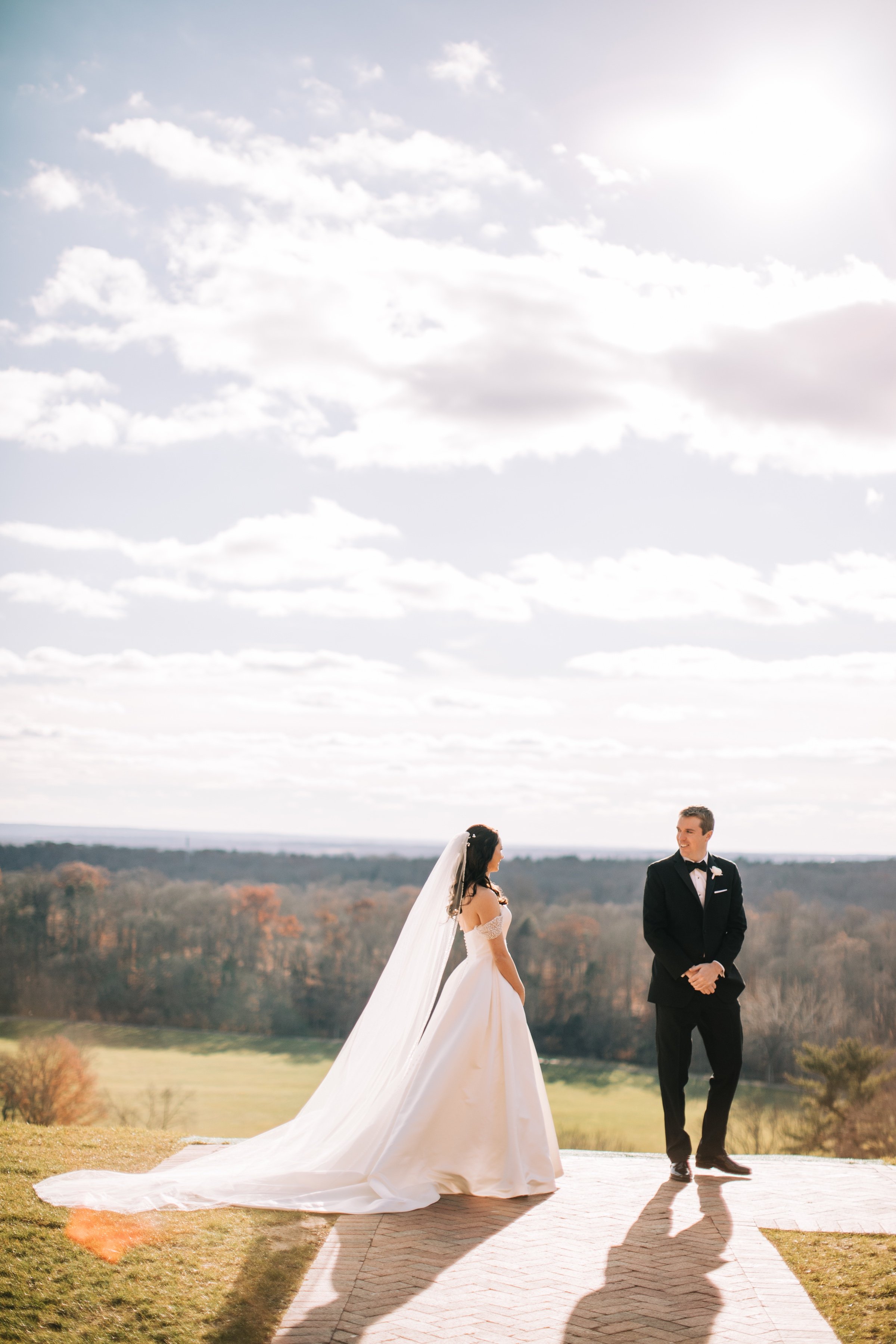 21_bride and groom first look new jersey mansion wedding.jpg