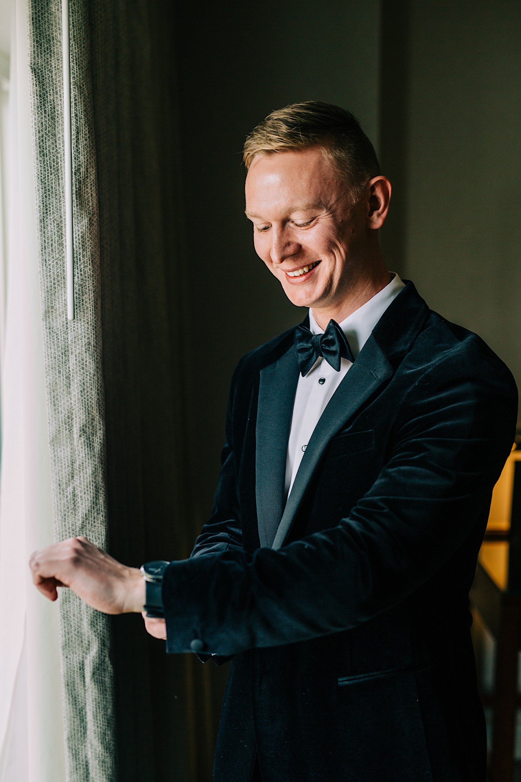 30_british groom portraits velvet tuxedo jersey city wedding.jpg