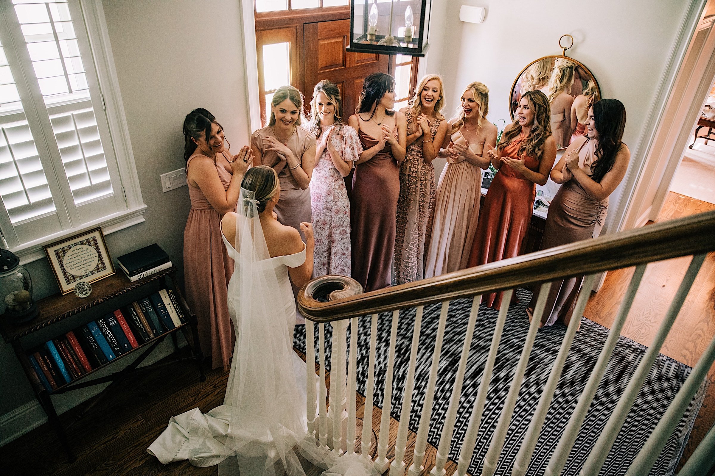 17_bride first look with bridesmaids nj wedding photography.jpg