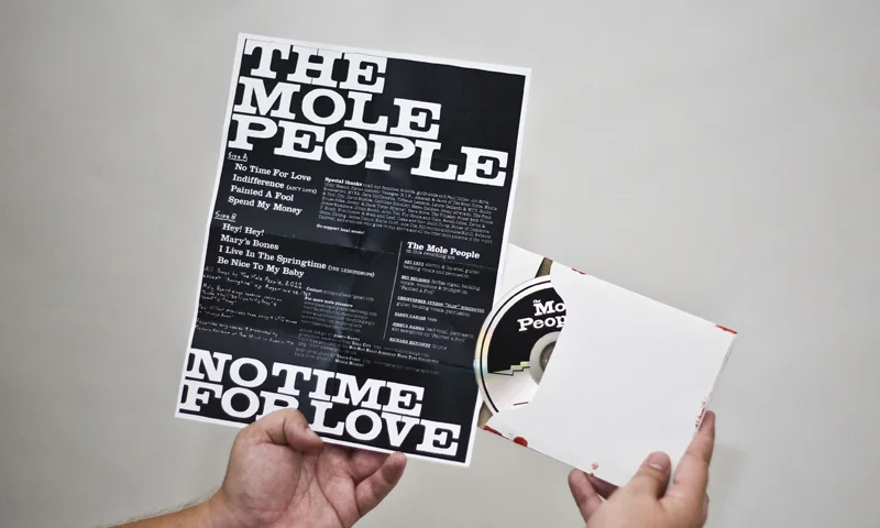 No Time For Love limited-edition silkscreen & letterpress CDs / printing assistance from Trill City Kings , wood type provided by the Rob Roy Kelly American Wood Type Collection / 2011