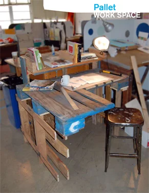 DIY guidebook on how make your own desk out of pallets / 2008