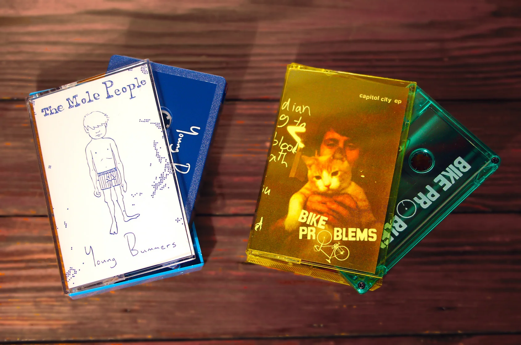 The Mole People &  Bike Problems  cassettes / BP cover photo and logo by  Mary Dauterman  / 2011–2013