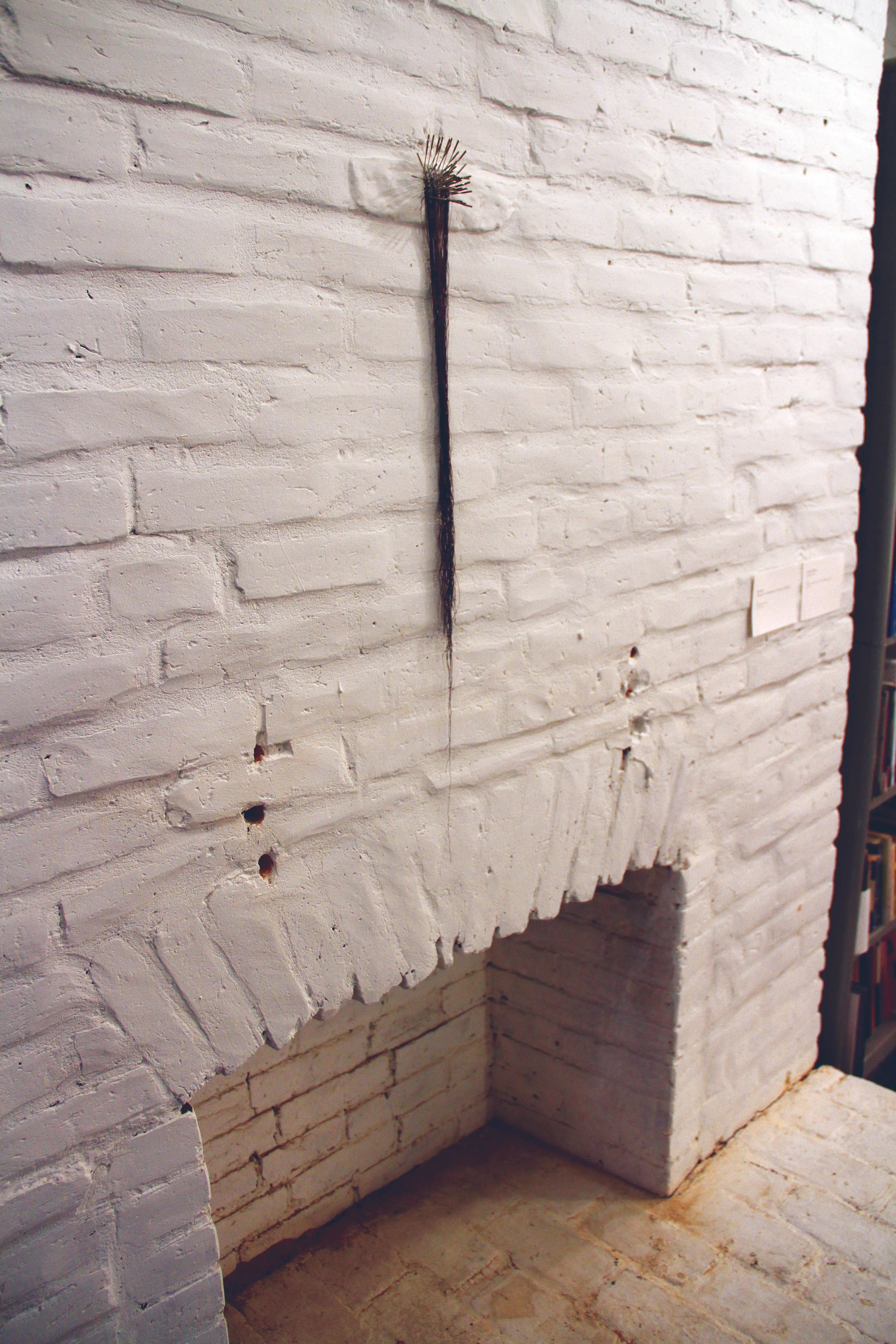 Sera Boeno, Proposal For A Monument for Neriman (Penelope), 2017. Sewing needles, thread. 5 x 63.5 x 38 cm. Photo by Joshua Gamma.