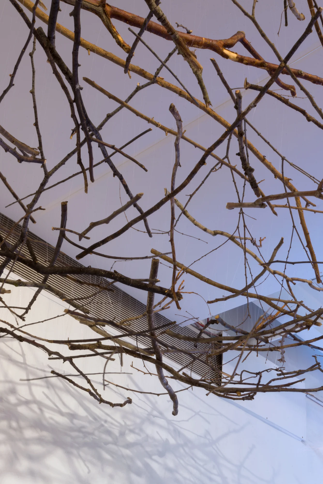 Maren Hassinger, Blanket of Branches (detail), 1986, recreated 2018