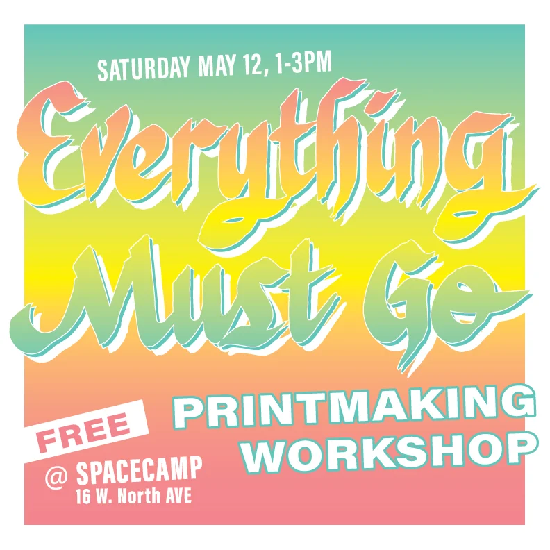 Public programming social media ads designed by Joshua Gamma based on hand painted signs by Simon Benjamin