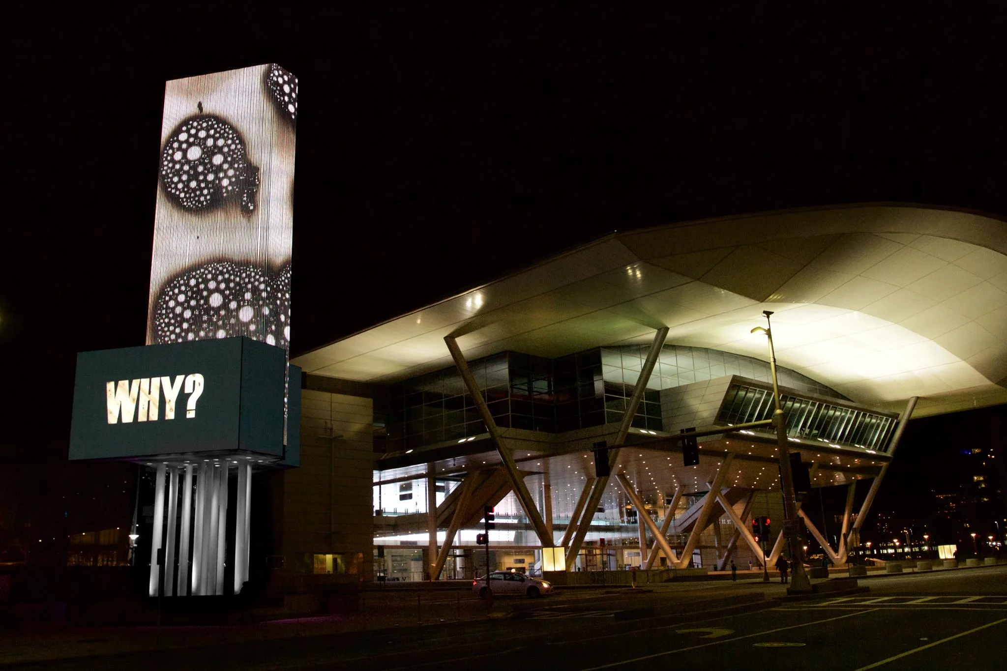 Art on the Marquee, Dec 2015: Please see my main page for more images and info about this project.Art On the Marquee is a public art initiative that is put together by Boston Cyberarts and the Massachusetts Convention Center Authority. They periodic…