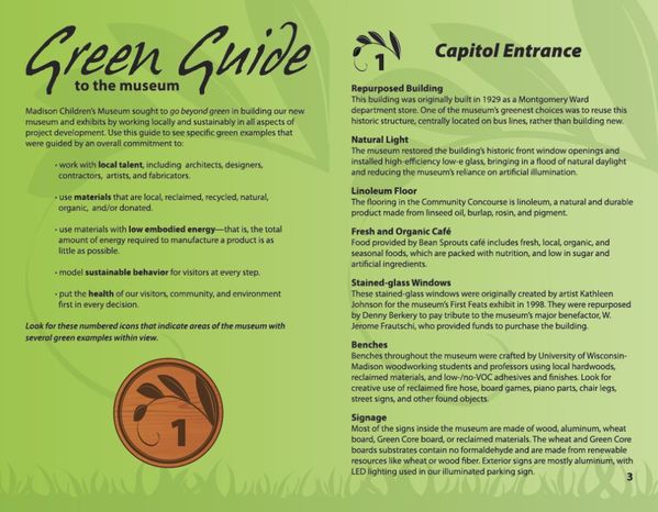 Madison Children's Museum: Green Guide