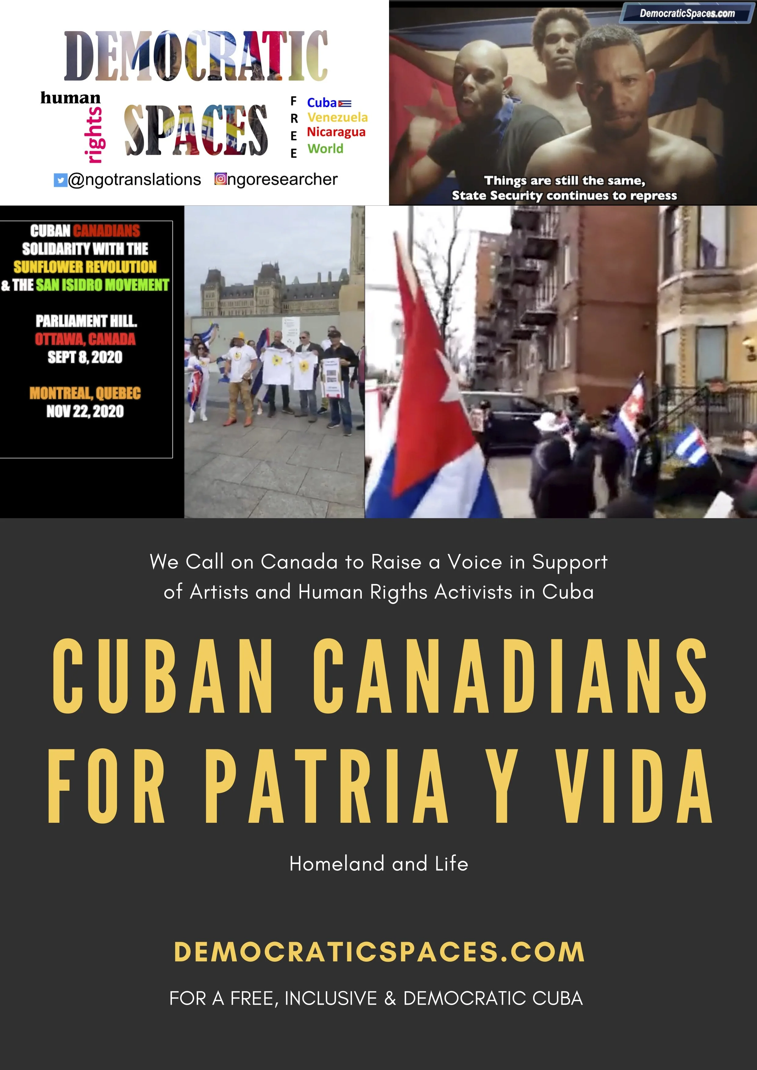 Cuban Canadians For Patria y Vida