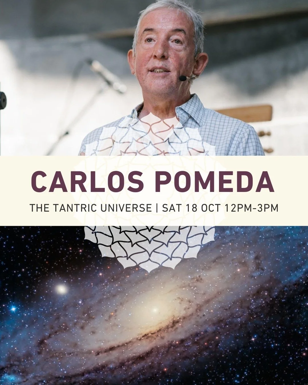 Sat 18 &amp; Sun 19 October join internationally renowned teacher of yoga philosophy &amp; meditation, Carlos Pomeda, on a rare visit to Brisbane. 
Carlos has spent over 50 years steeped in practice and study. His great love of the Indian yoga tradit