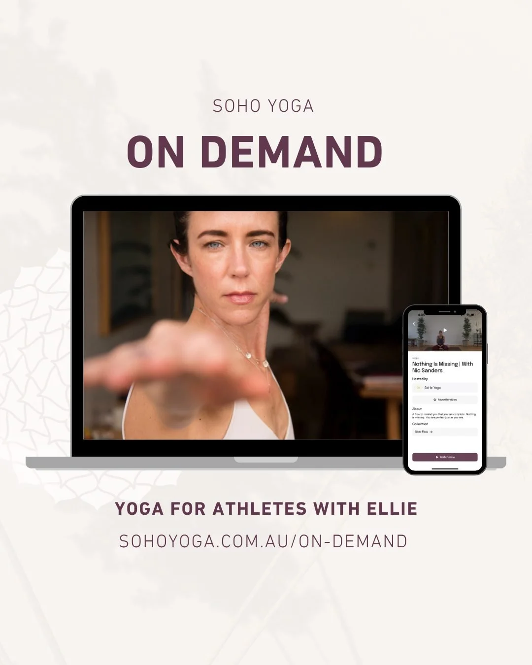 Noosa Triathlon is this weekend! And our on-demand platform, SoHo@Home, is your go-to resource for all your preparation and post-event needs:

🏅 'Yoga for Athletes' - A 50 min sequence with Ellie for runners and athletes targeting the legs, hips and