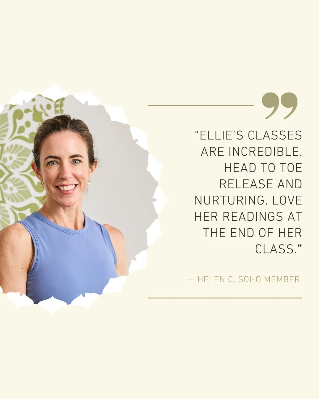 Last chance to practice with Ellie this month! It's with much sadness that we announce that our beloved Ellie has decided to take a step back from teaching at the end of this month.

Ellie has been a valued member of the SoHo community and teaching t