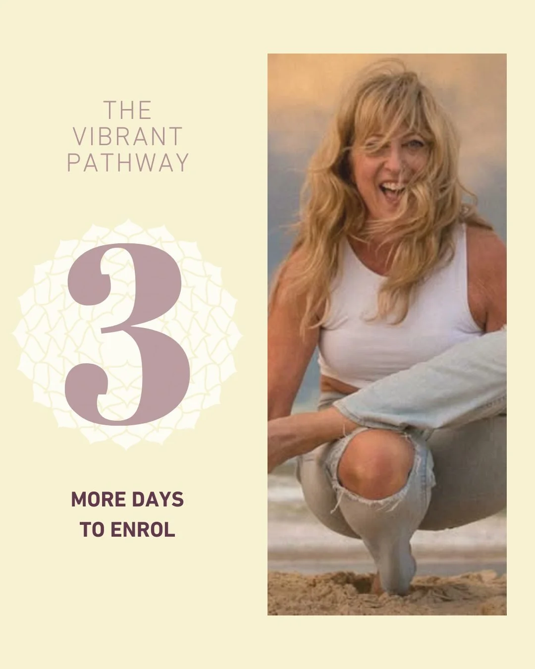 ✨ The Vibrant Pathway with Julie Smerdon ✨ Registrations close 30 June!

Don't miss this incredible opportunity to walk the Vibrant Pathway with one of Brisbane's preeminent yoga teachers @juliesmerdon. But this is not a yoga course, it's a 6 month m
