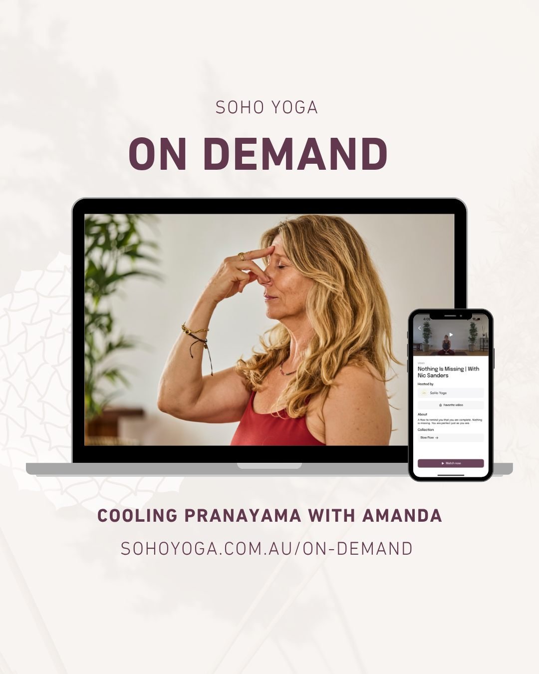 September is Breathwork Month at SoHo! For a taste of what to expect visit SoHo@Home online momence.com/p/1231168 or in the App and discover two cooling, calming pranayama techniques for when the temperature rises, physically or metaphorically 😉.

S