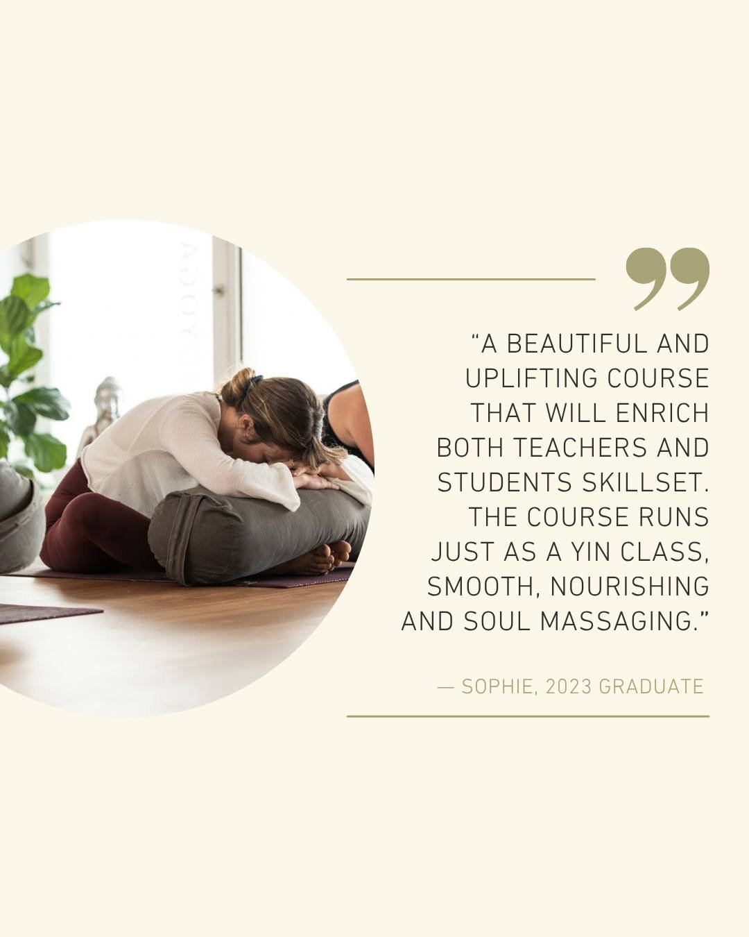 ✨ 2027 50Hr Yin Yoga Teacher Training ✨ Commences Feb 2027 with Amanda.

Yin Yoga is the practice that we need for these times. 

Yin = the passive female principle of the universe

&ldquo;To be truly happy we must cultivate the yin qualities of pati