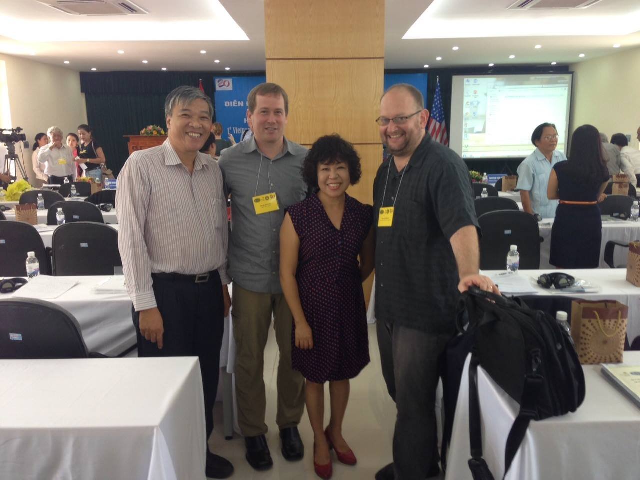 Hanoi, Vietnam

 

 At the 7th Annual Engaging with Vietnam Conference in Hanoi, standing with Dzung Tran, my former colleague at the Hanoi University of Foreign Trade, and Peter Zinoman, renowned author, translator, and Professor of History and SE A