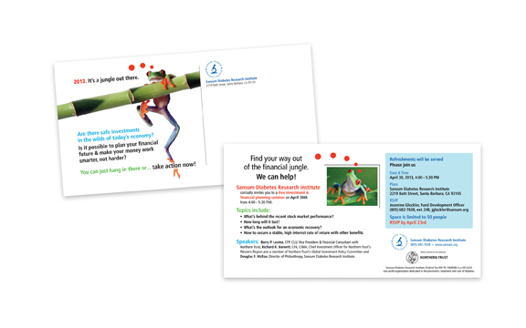 Event promotion postcard