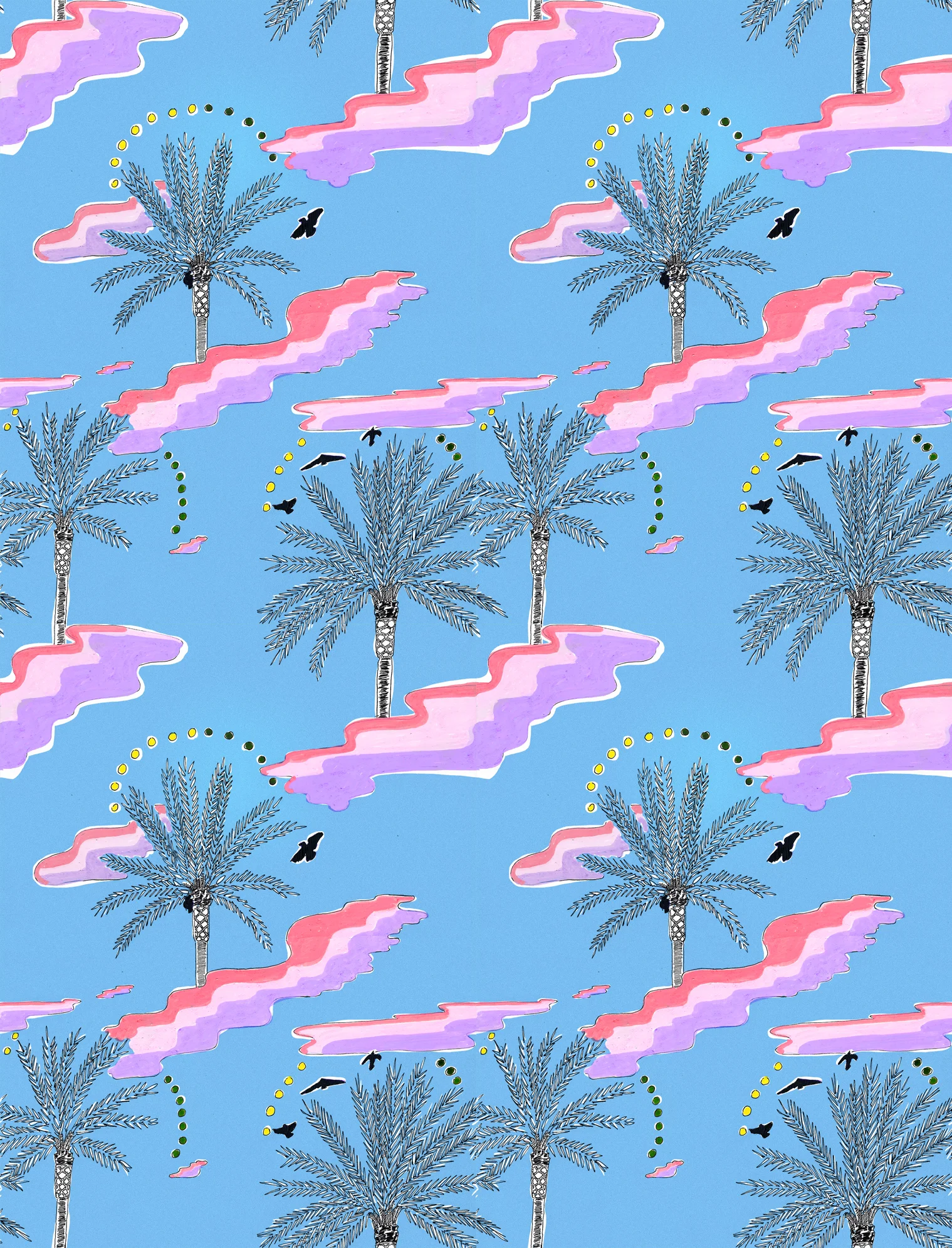 Palms and crows