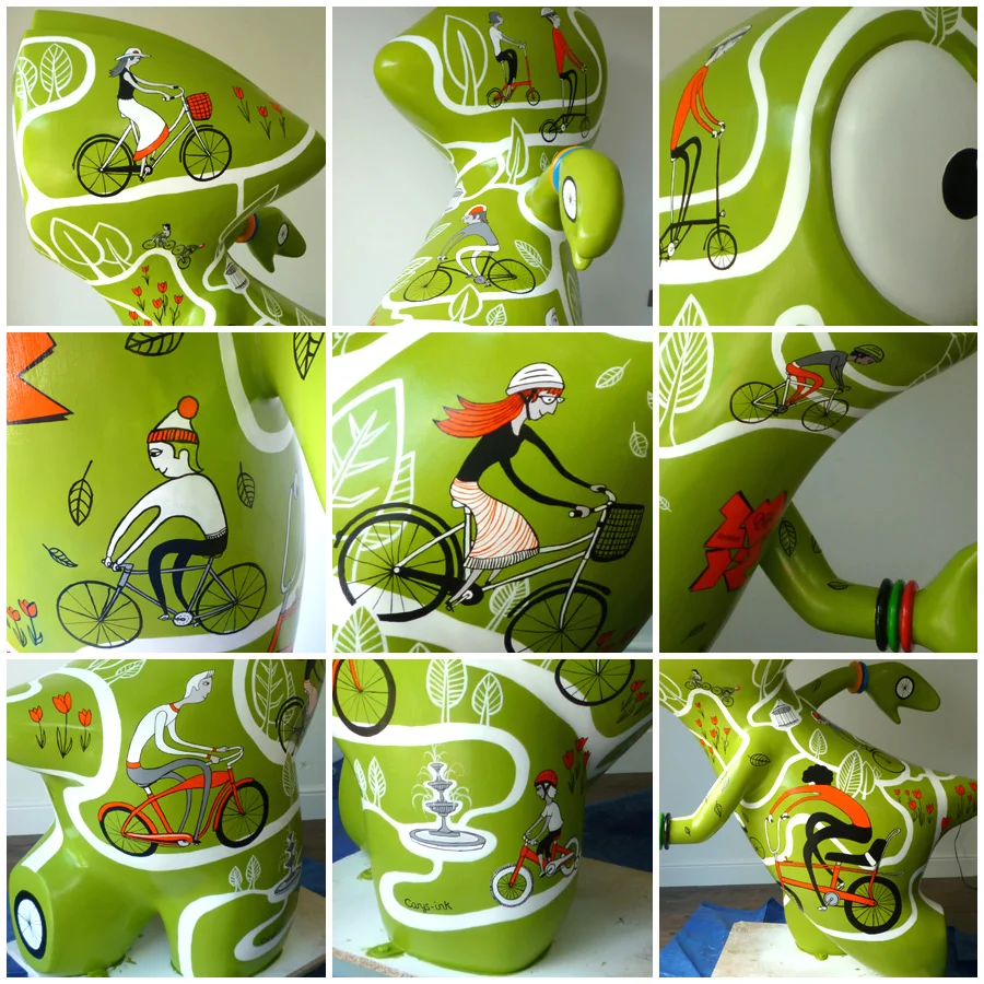 Detail shots of the finished sculpture, before going out on location