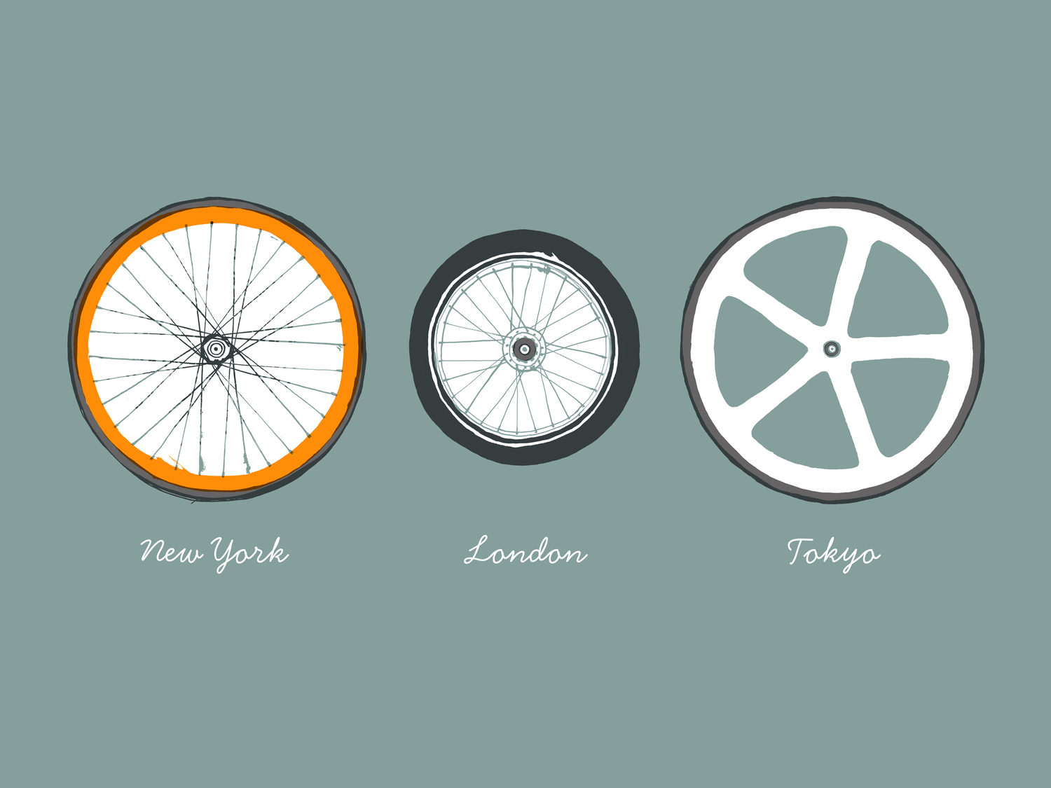 World Bike Clocks - Free Desktop Wallpaper — Carys-ink | Freelance Illustrator & Graphic Designer, Bristol UK World Bike Clocks - Free Desktop Wallpaper — Carys-ink | Freelance Illustrator & Graphic Designer, Bristol UK