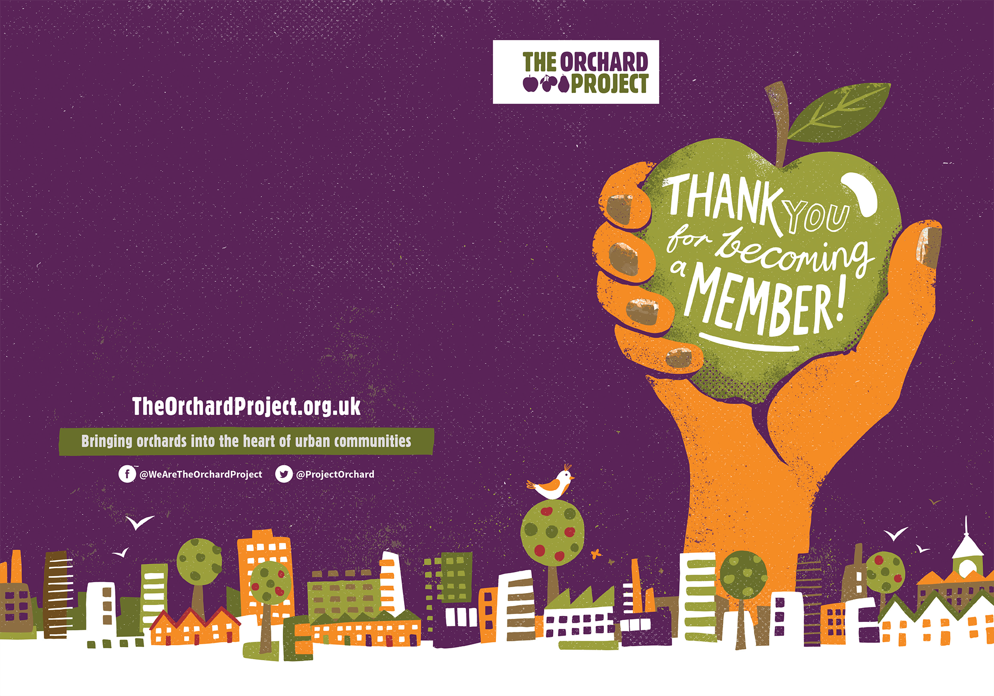 A5 membership folder - the design wraps around the front & back.