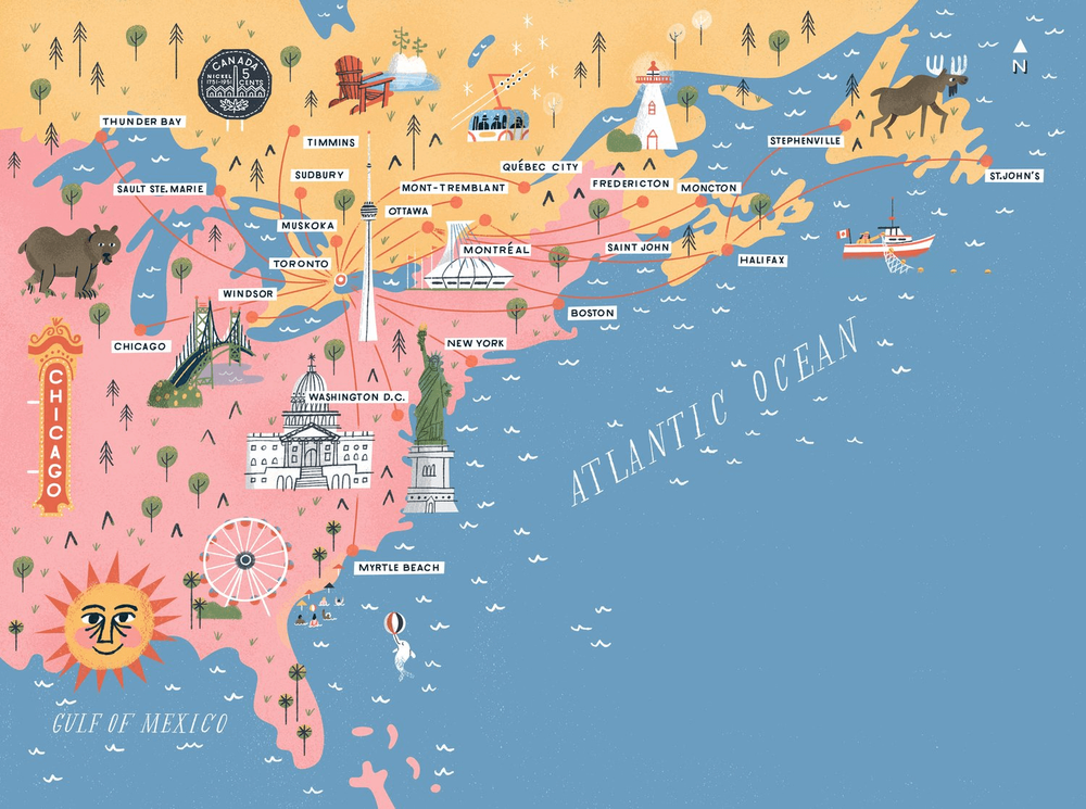 Porter Airlines Map by Mr Tom Froese