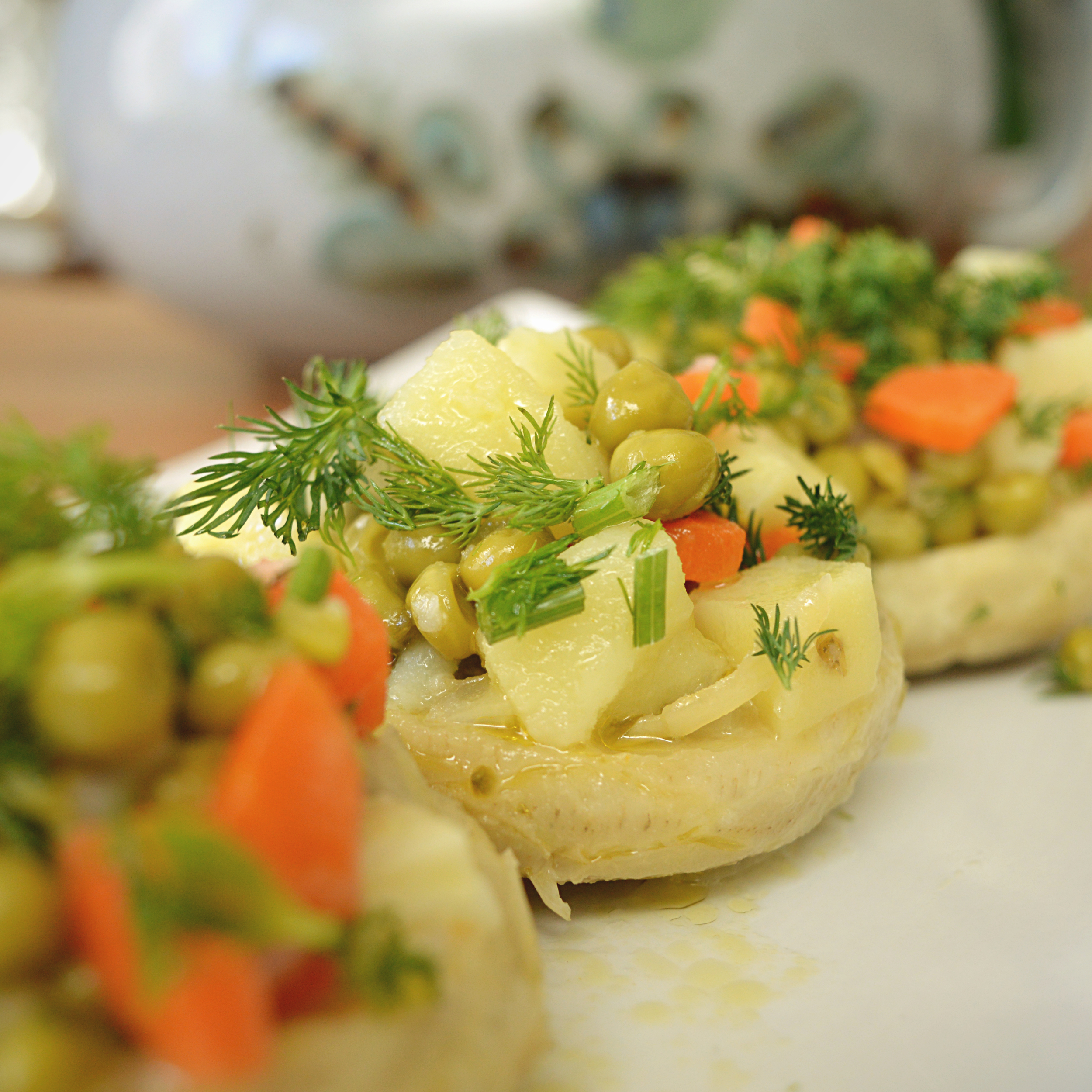 Artichoke filled with veggies Vegan / gluten free