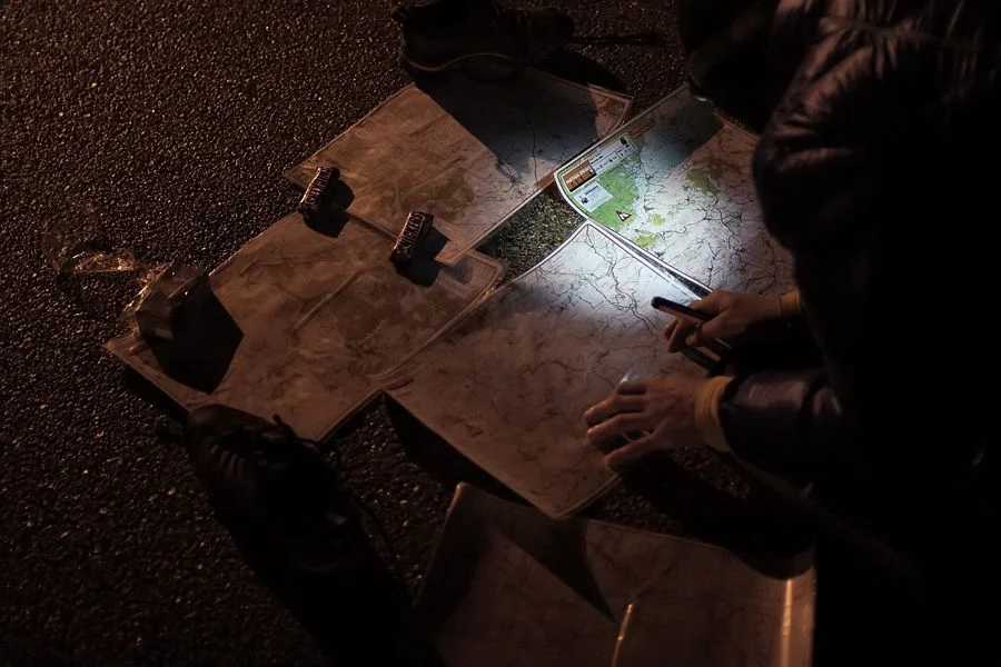 Nighttime checkpoint