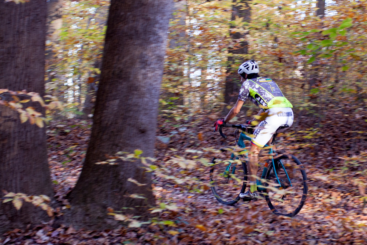 Marko shredding singletrack on the Warbird