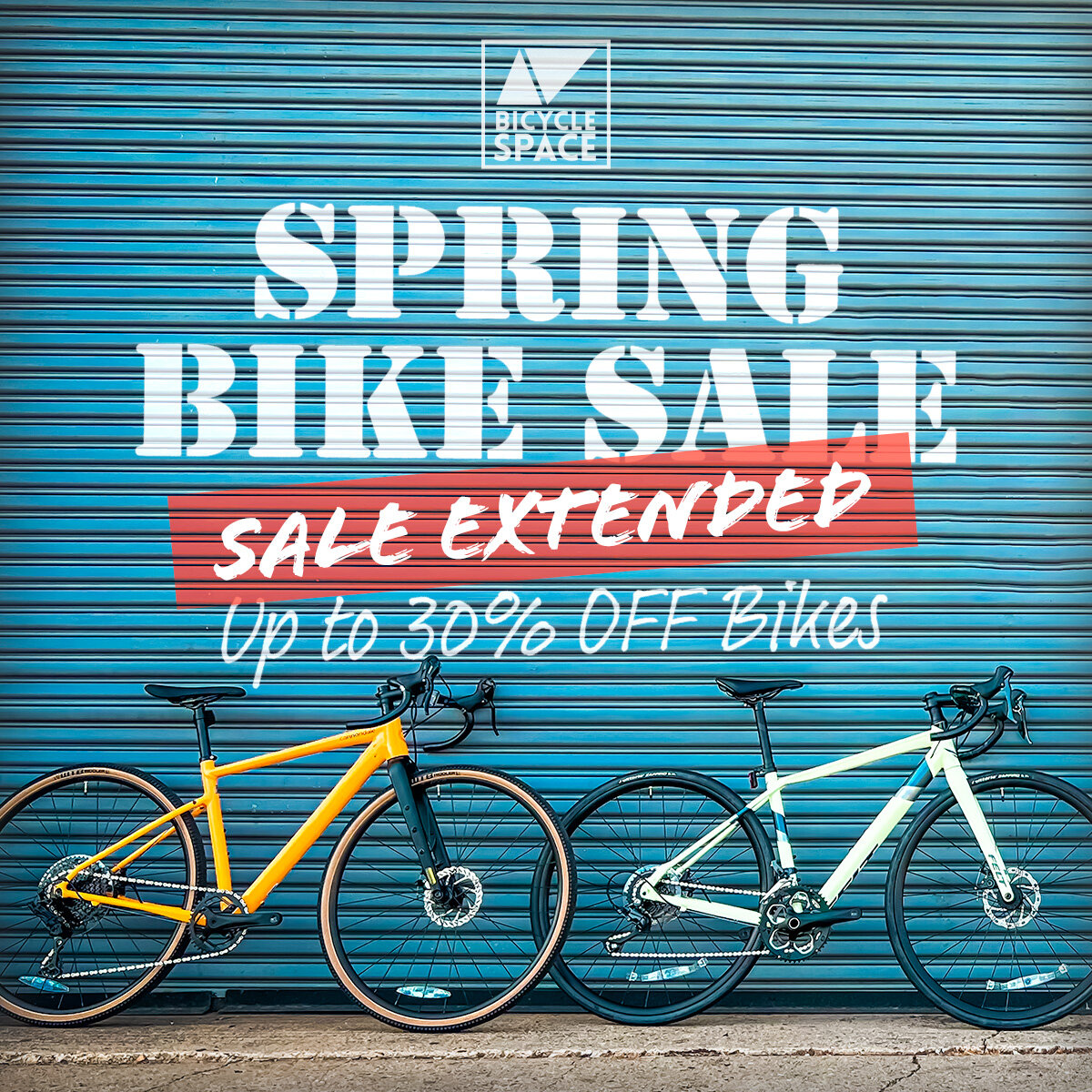 Happy Spring! And HAPPY SPRING SALE! Come on down to the shop and check out all the great savings on new bikes &amp; gear- up to 30% off on bikes along w/a bonus 10% off on accessories added at time of purchase! We have a great selection with 100s of