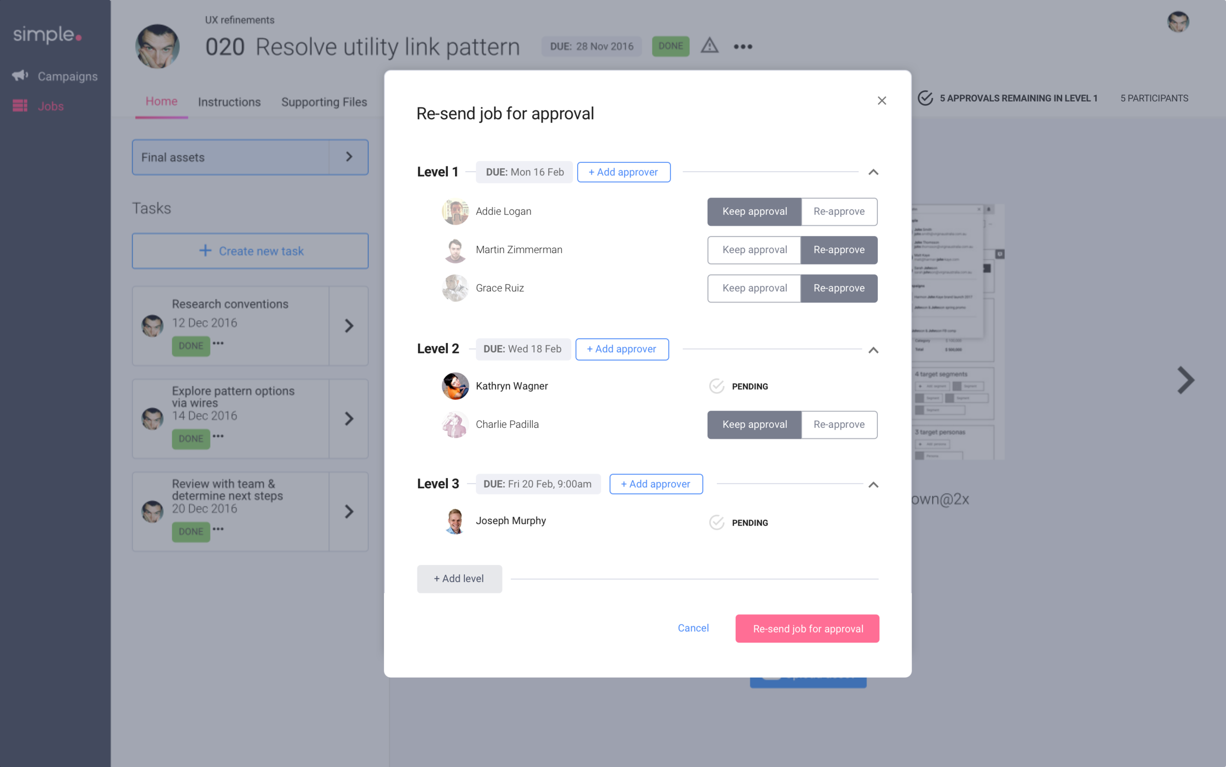 Structured approvals — WARREN PRASEK