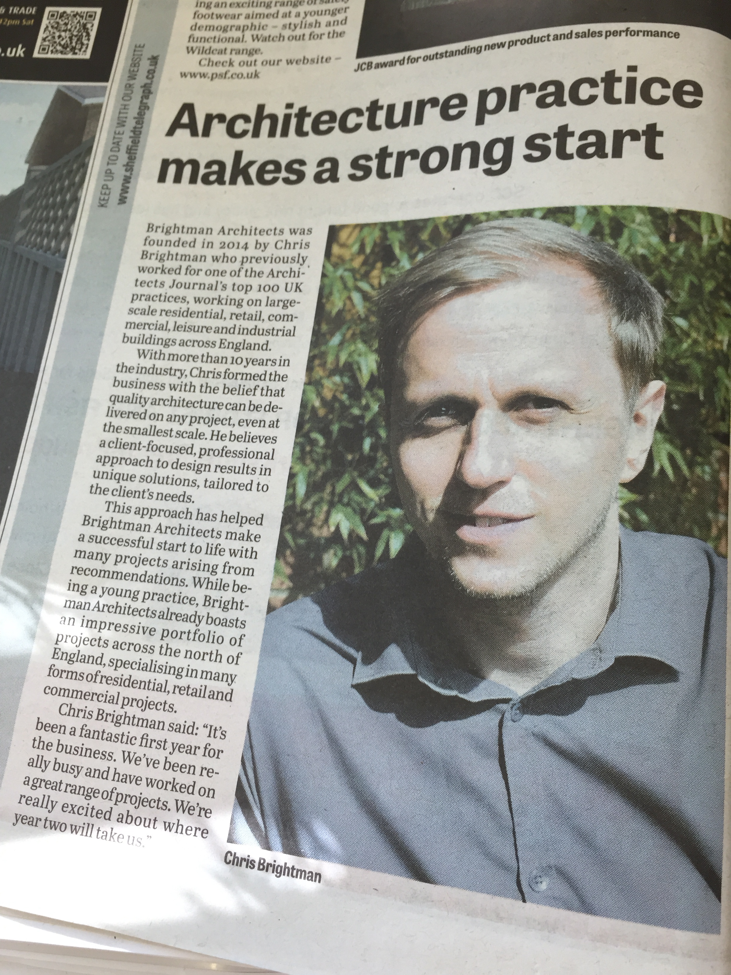 Sheffield Telegraph - April 2015