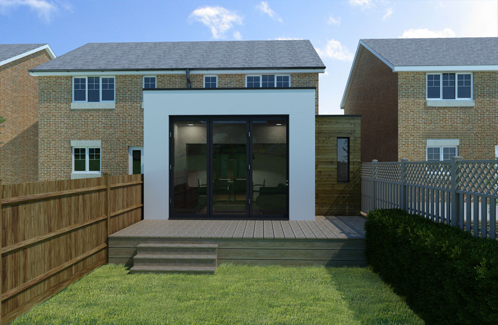 contemporary rear home extension