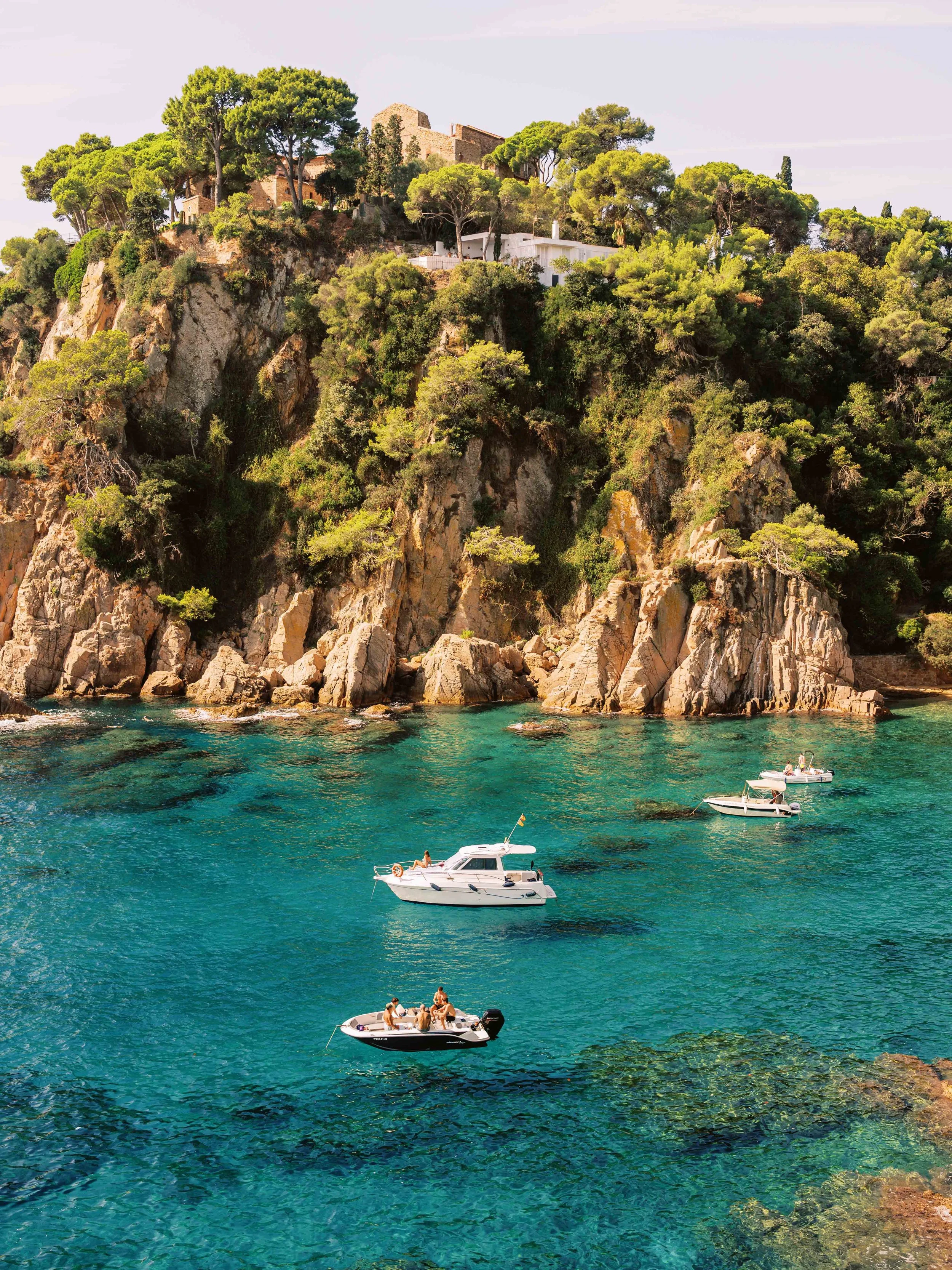 crystal clear water mediterranean blanes costa brava
