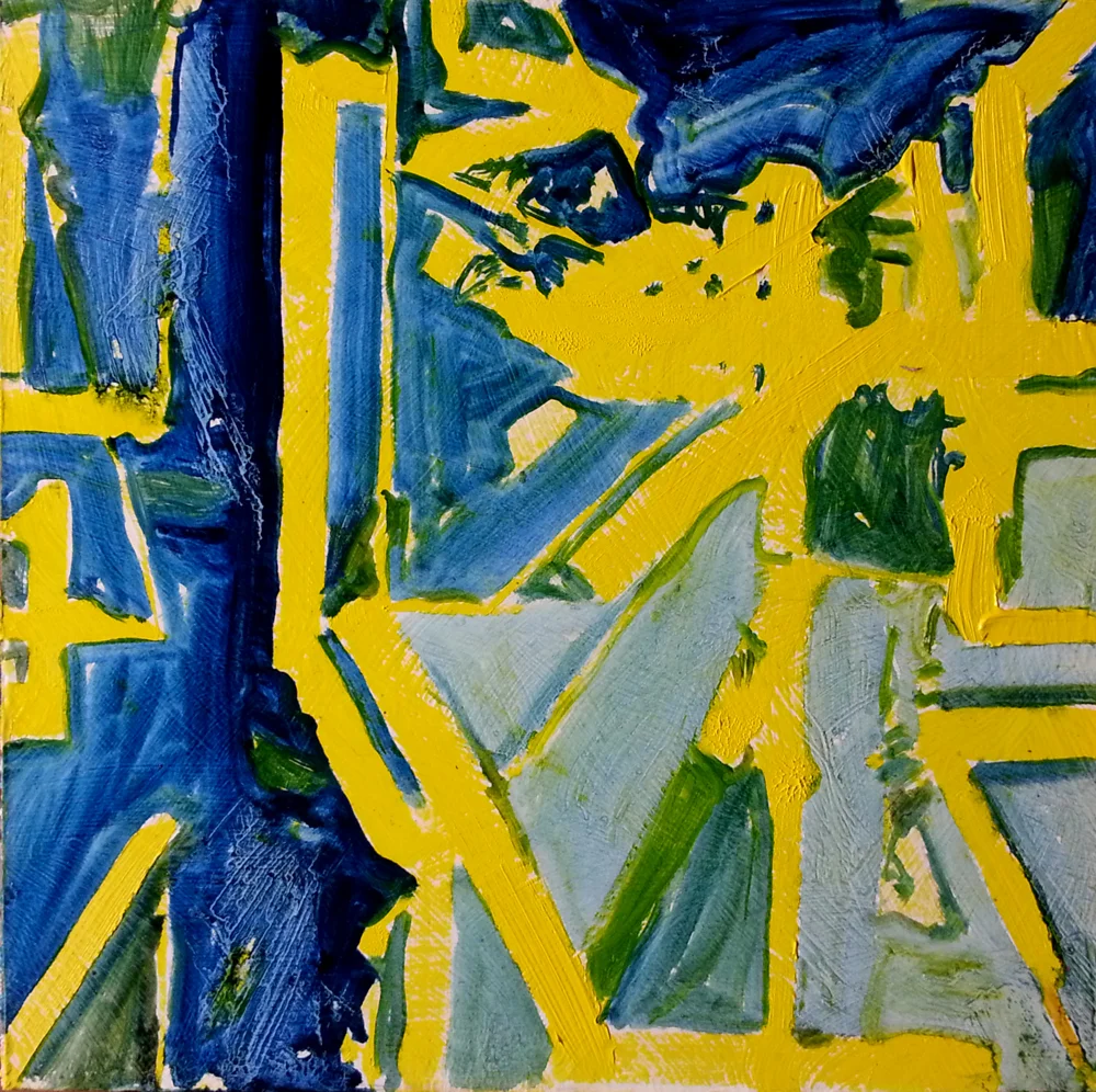 Dice painting 28042015, oil on board, 9"x9" Cathal Lindsay.