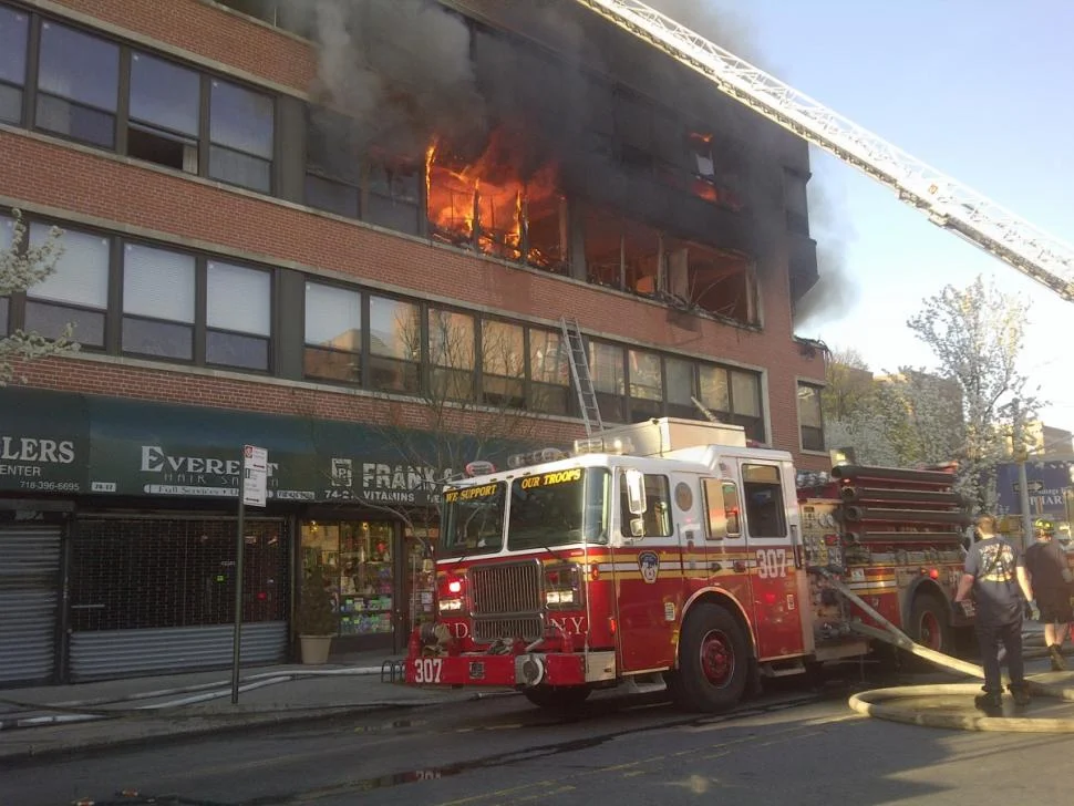 Frank's Pharmacy had been in the Bruson Building for 13 years before this vicious April fire necessitated the evacuation of the entire building.
