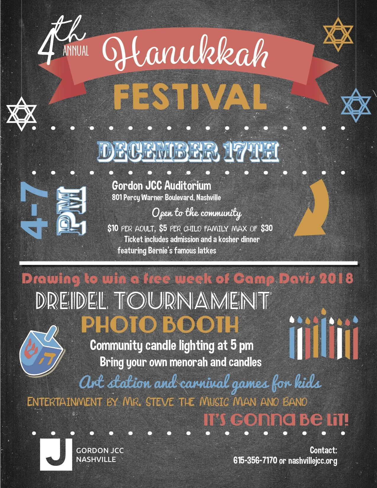 Gordon JCC 4th Annual Hanukkah Festival
