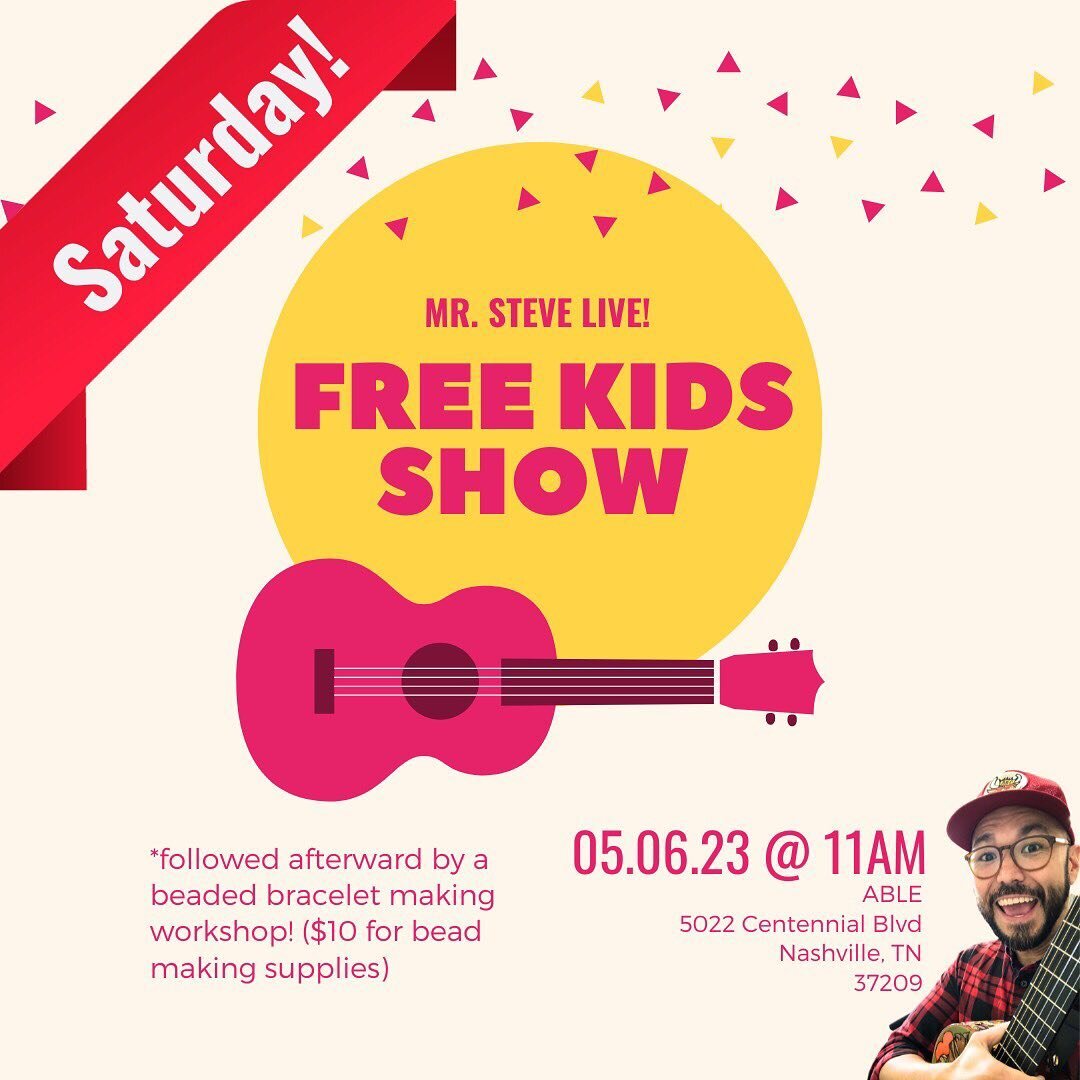 TMRW! FREE KIDS SHOW! Far from downtown! 

Let&rsquo;s party! 

@able 
@able_flagship