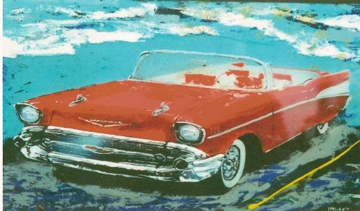 "chevy on glass" by Eric Hawkey