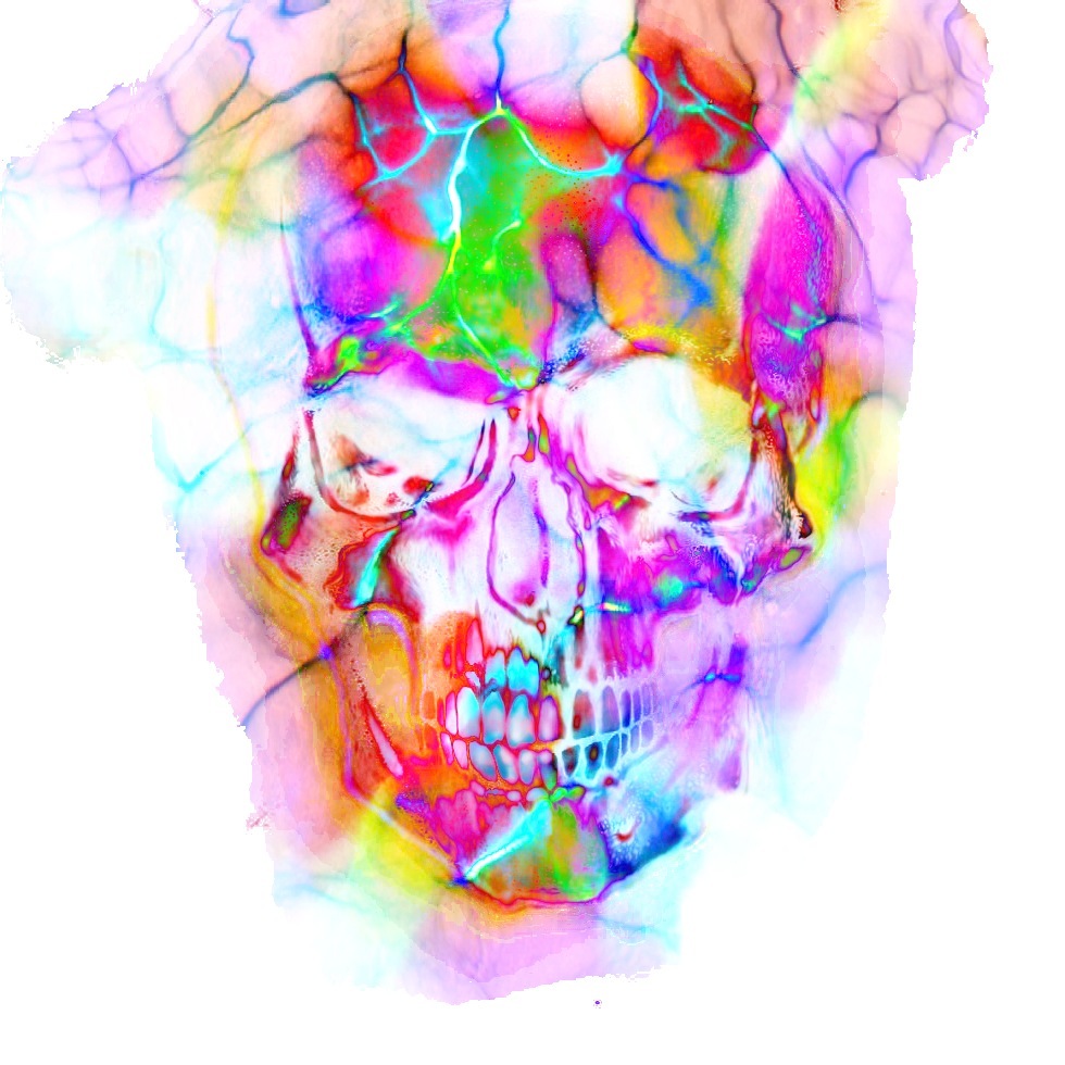 "colorful skull" by Eric Hawkey