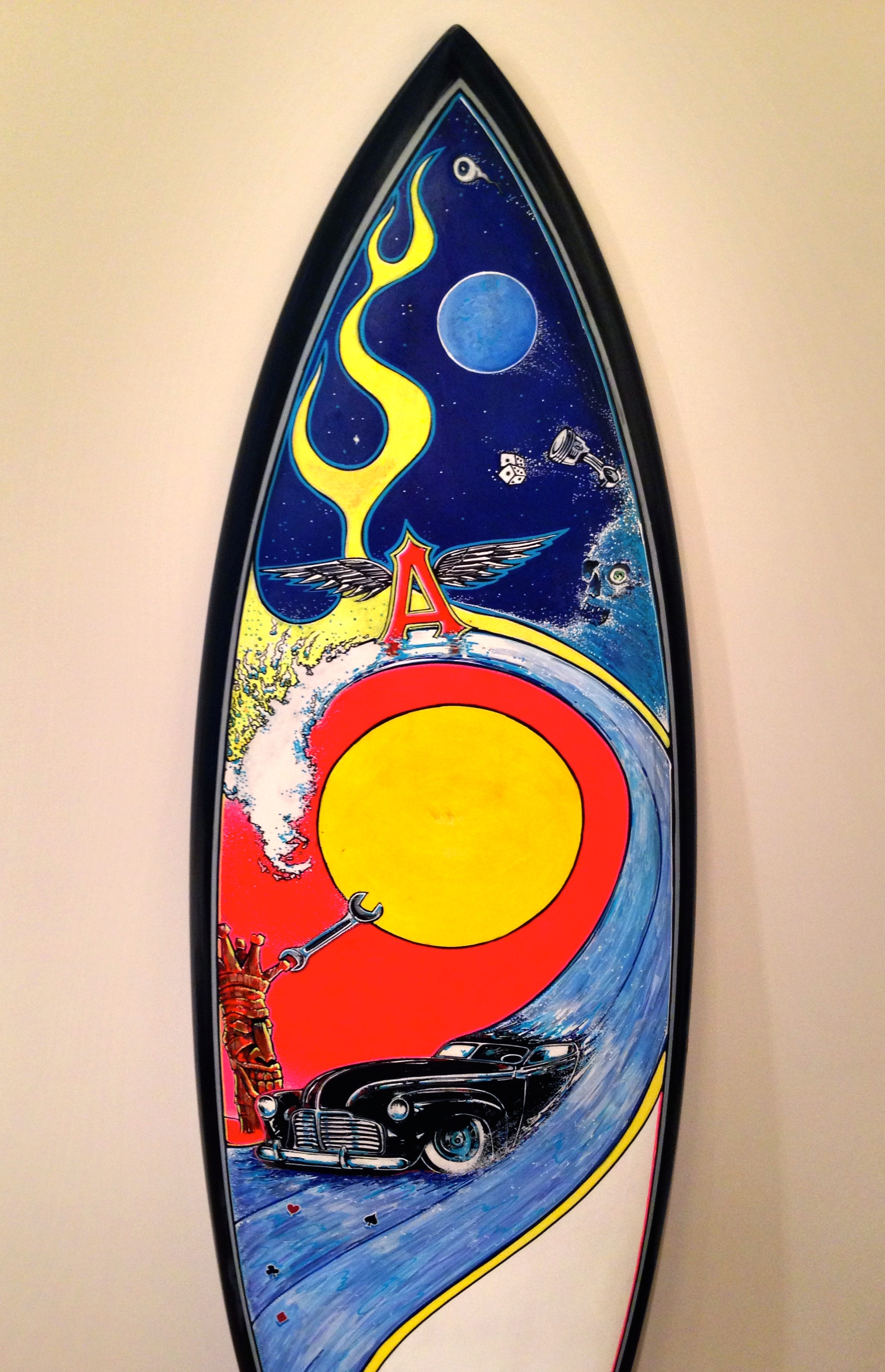 Matt Archbold Surfers Healing auction board by Eric Hawkey