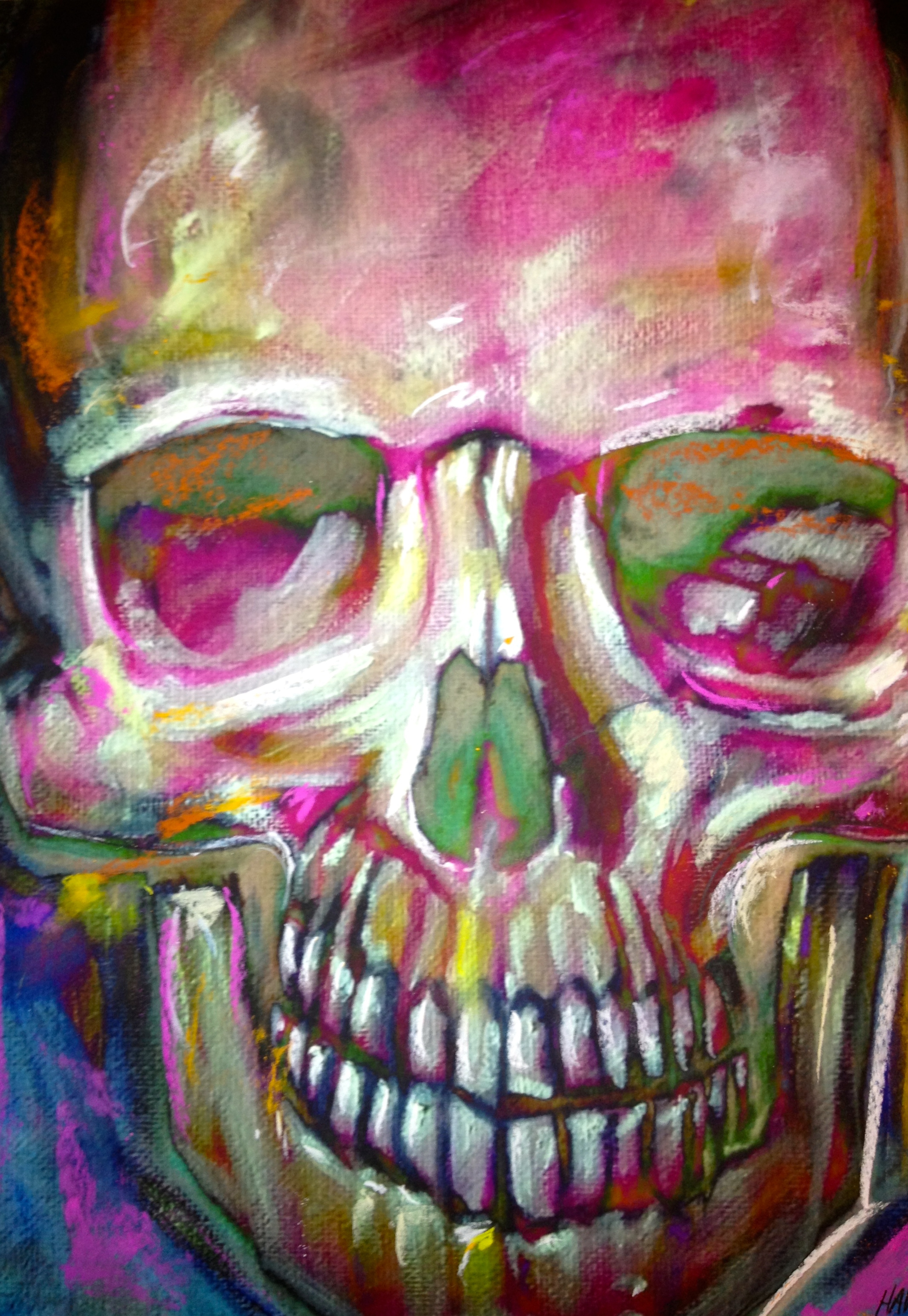 "laughing at mortality" by Eric Hawkey