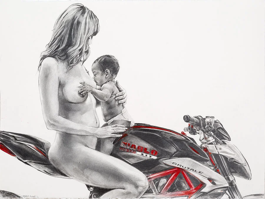 Martina_MV Agusta, graphite on paper, 2016