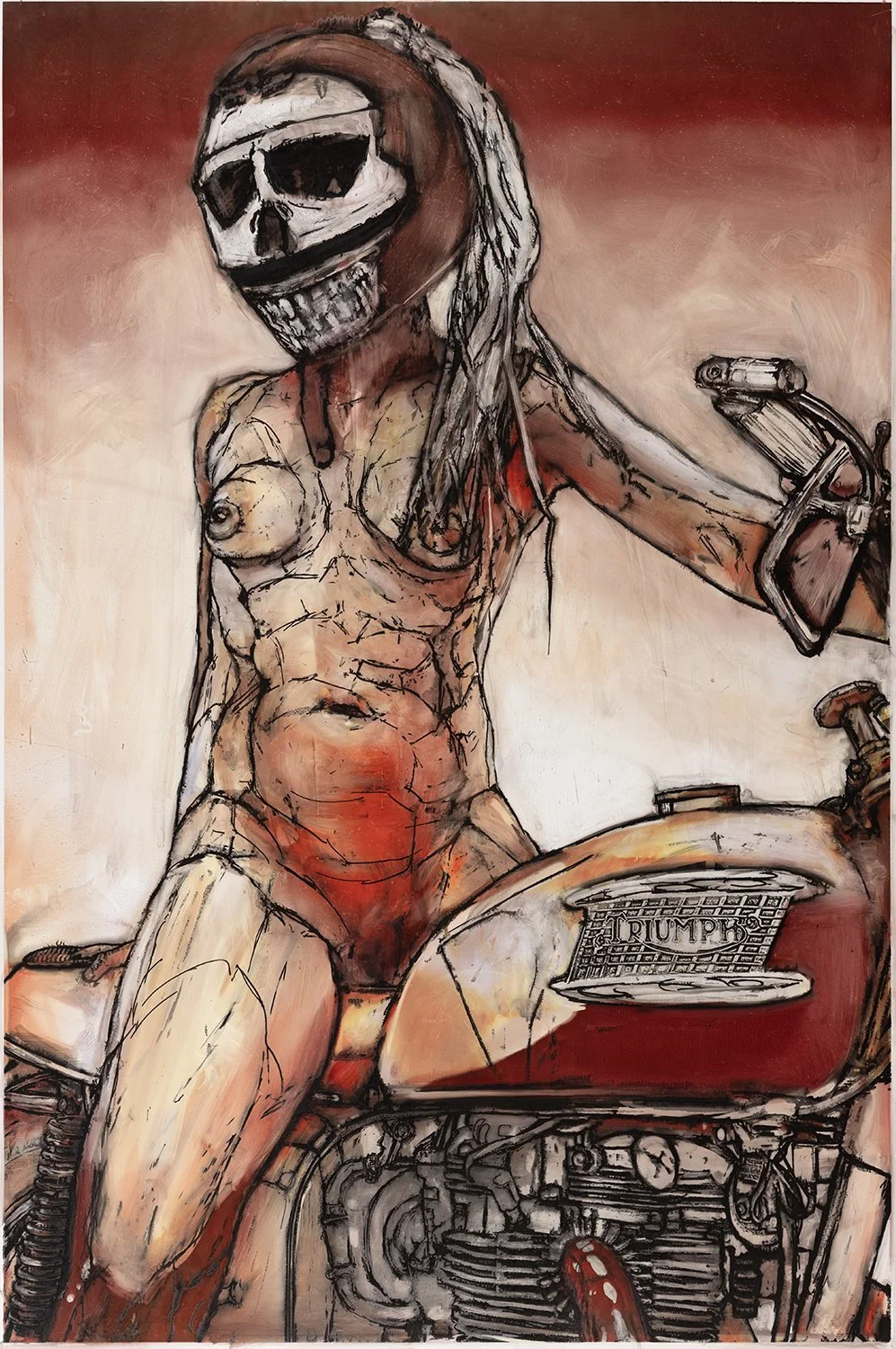 Orange Ghostrider 40 x 60 inches