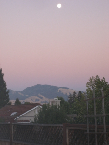 Moon over Mount Diablo
