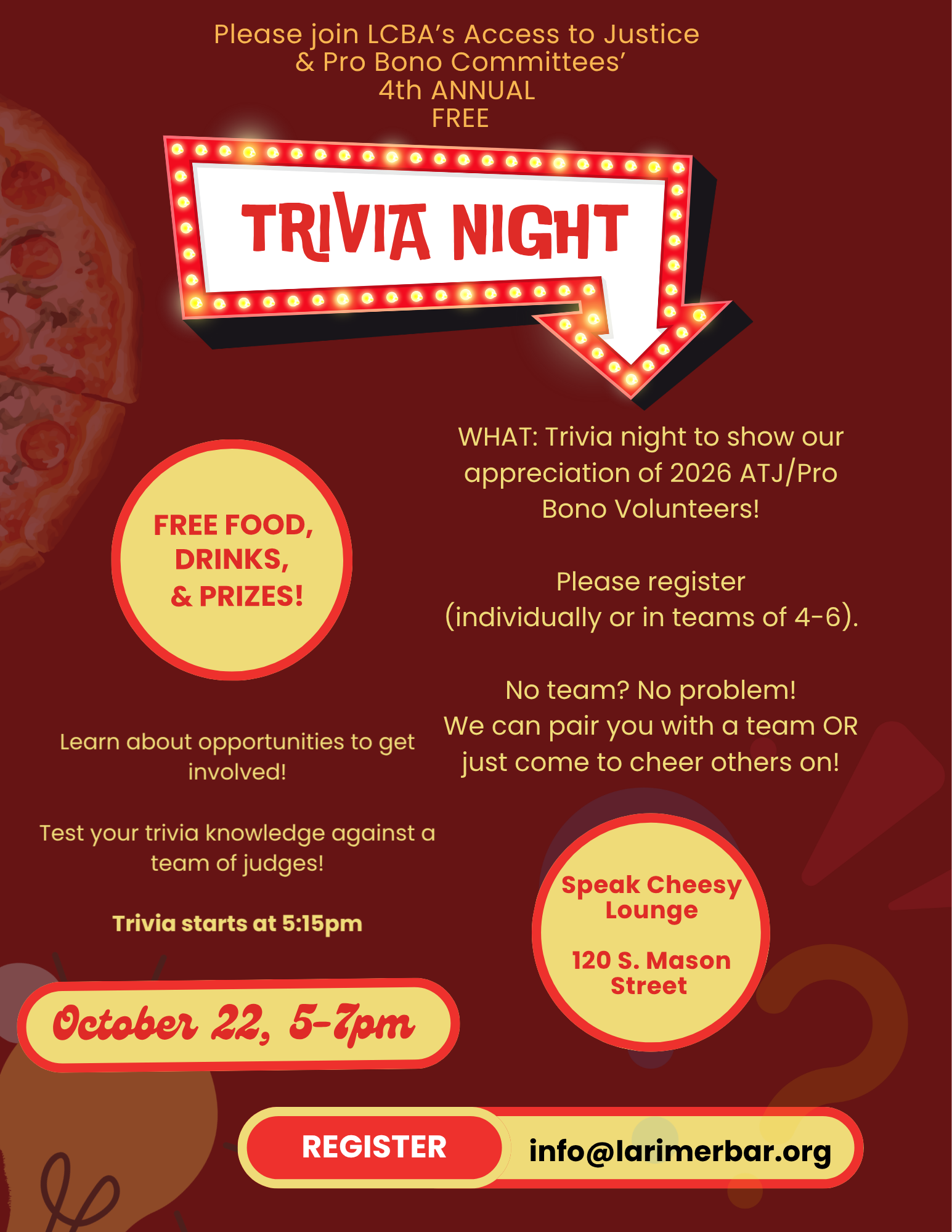 ATJ &amp; Pro Bono Committees’ 4th Annual Free Trivia Night