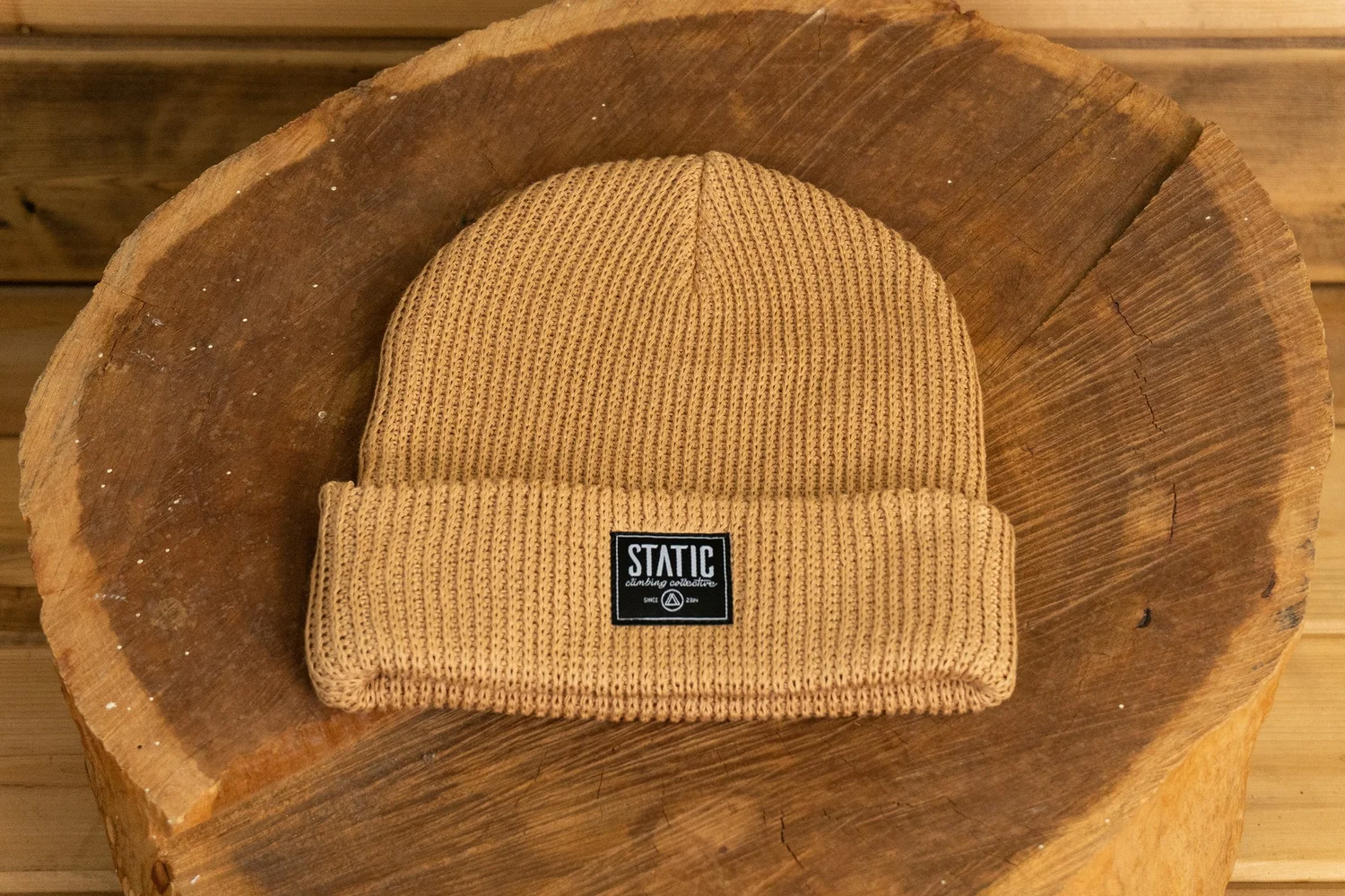 Tan beanie Desert Tan / Organic Ribbed Beanie – SpearmintLOVE main image 2