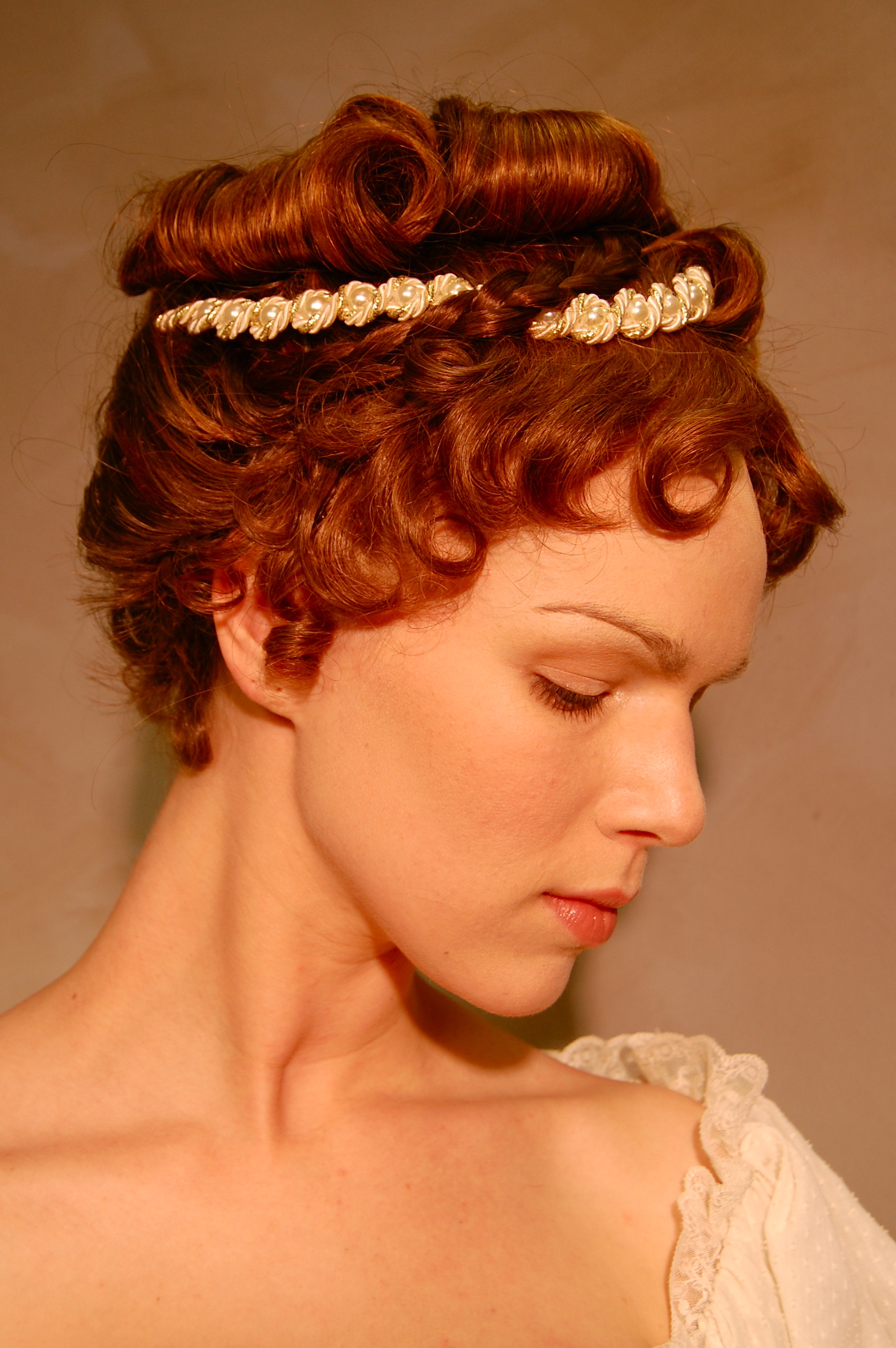 Styled Updo on Machine Stitched Foundation